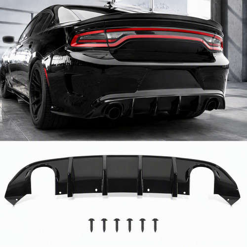 Glossy rear diffuser bumper - glossy,